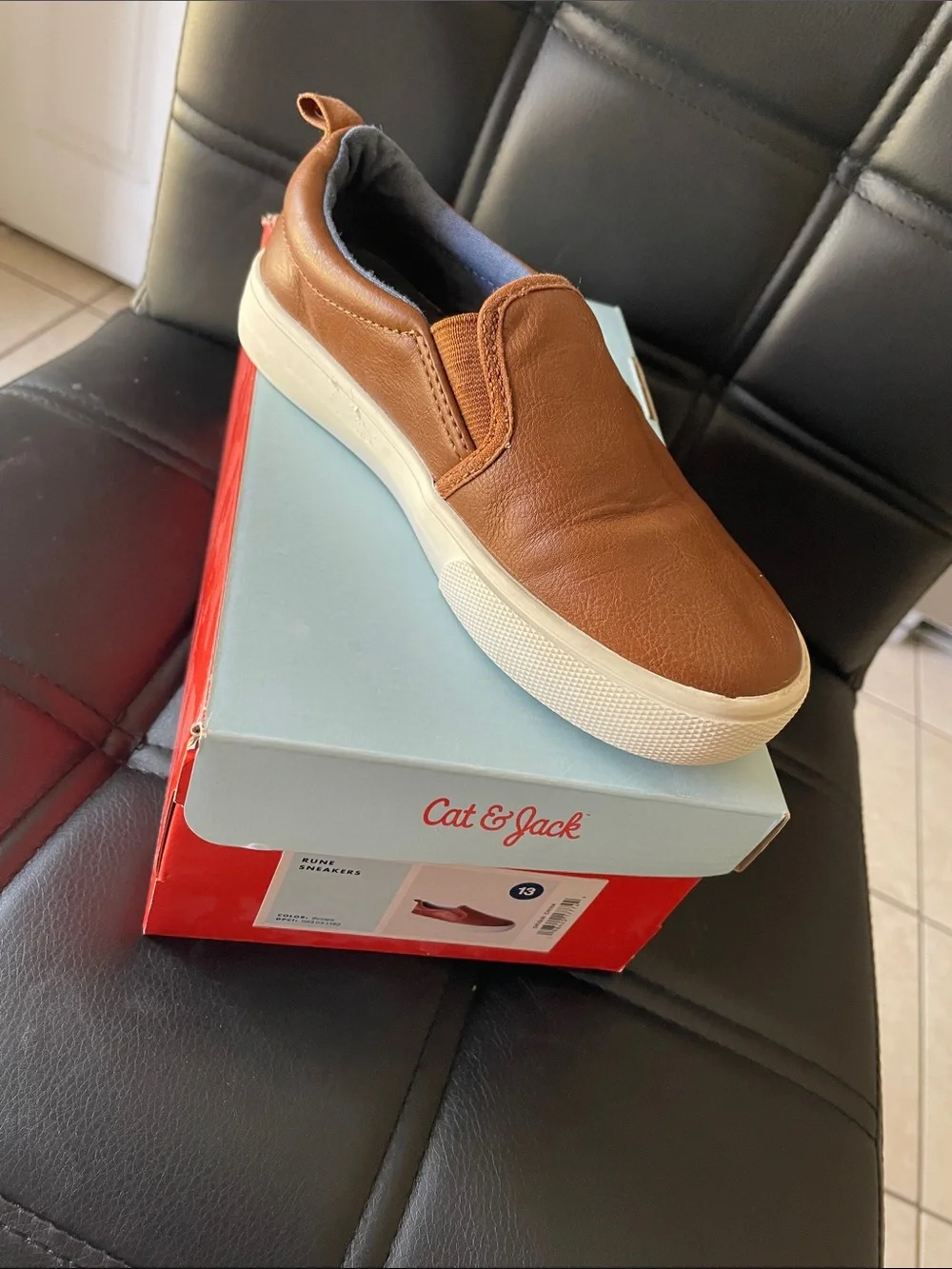 Cat & Jack Brown Slip-On Casual Sneakers